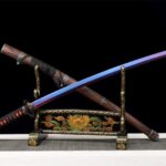 Katana Lame Bleue Rouge