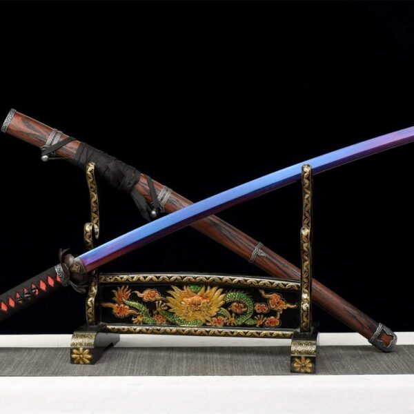 Katana Lame Bleue Rouge