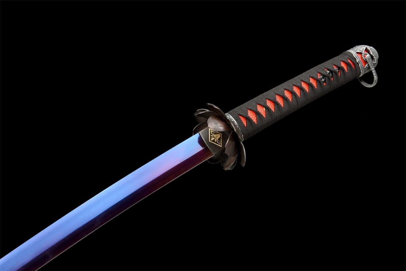 Katana Lame Bleue Rouge