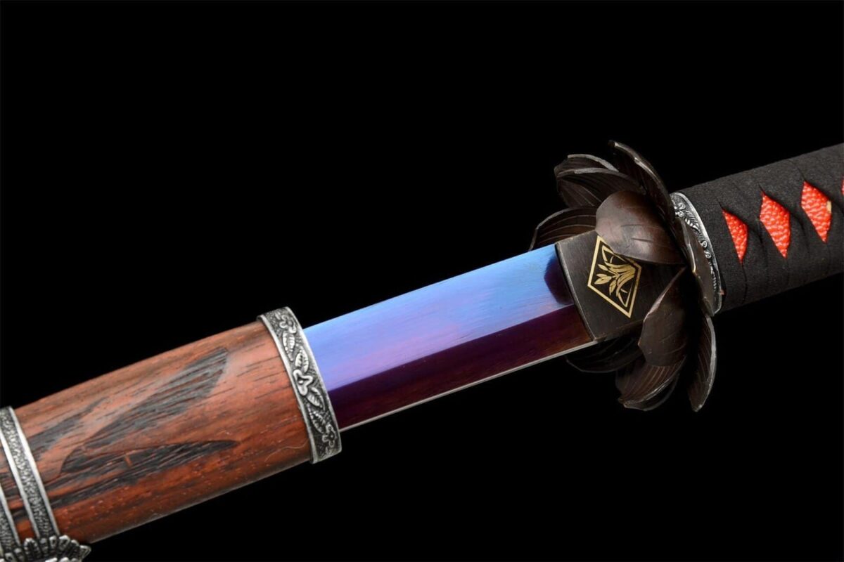 Katana Lame Bleue Rouge