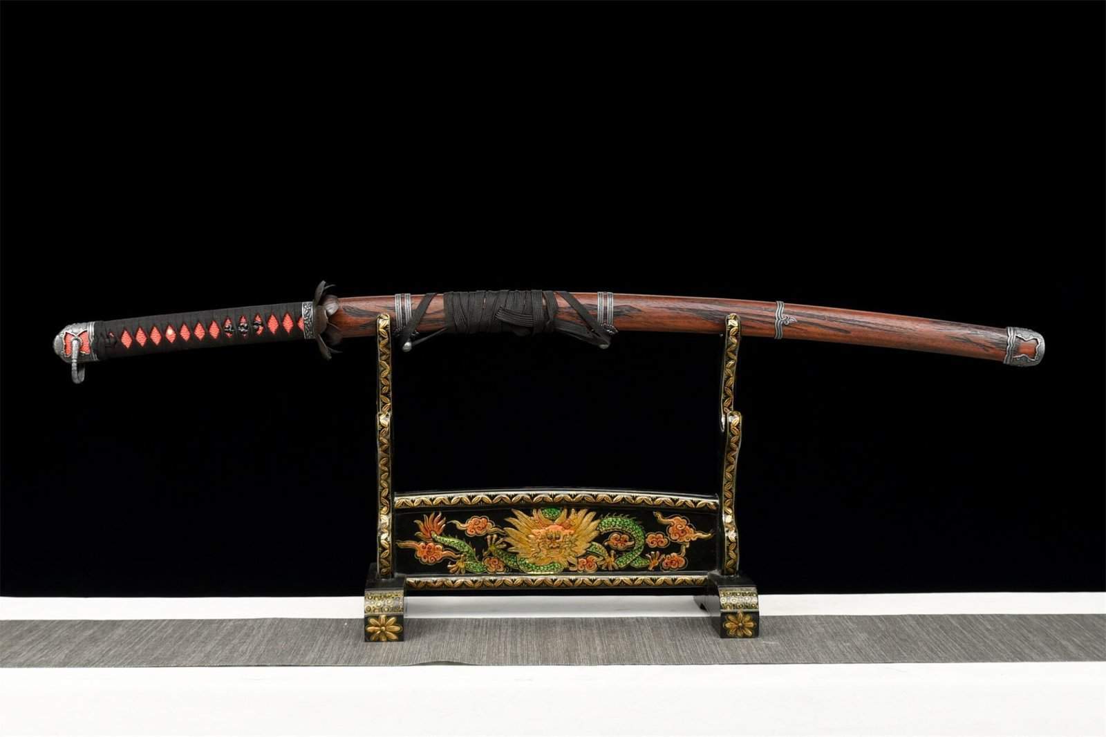 Katana Lame Bleue Rouge