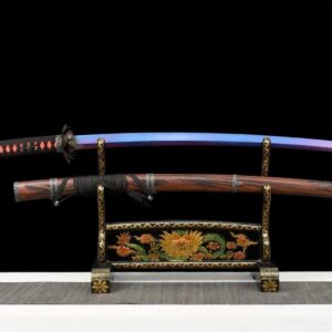 Katana Lame Bleue Rouge