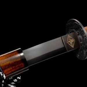 Katana Marron – Acier noirci T10