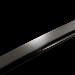 Katana Marron - Acier noirci T10