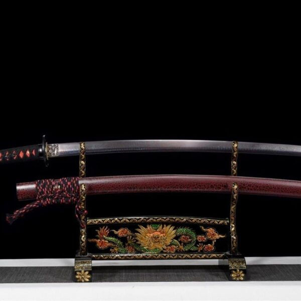 Katana Noir Et Rouge