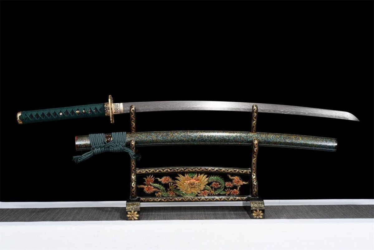 Katana Noir Et Vert