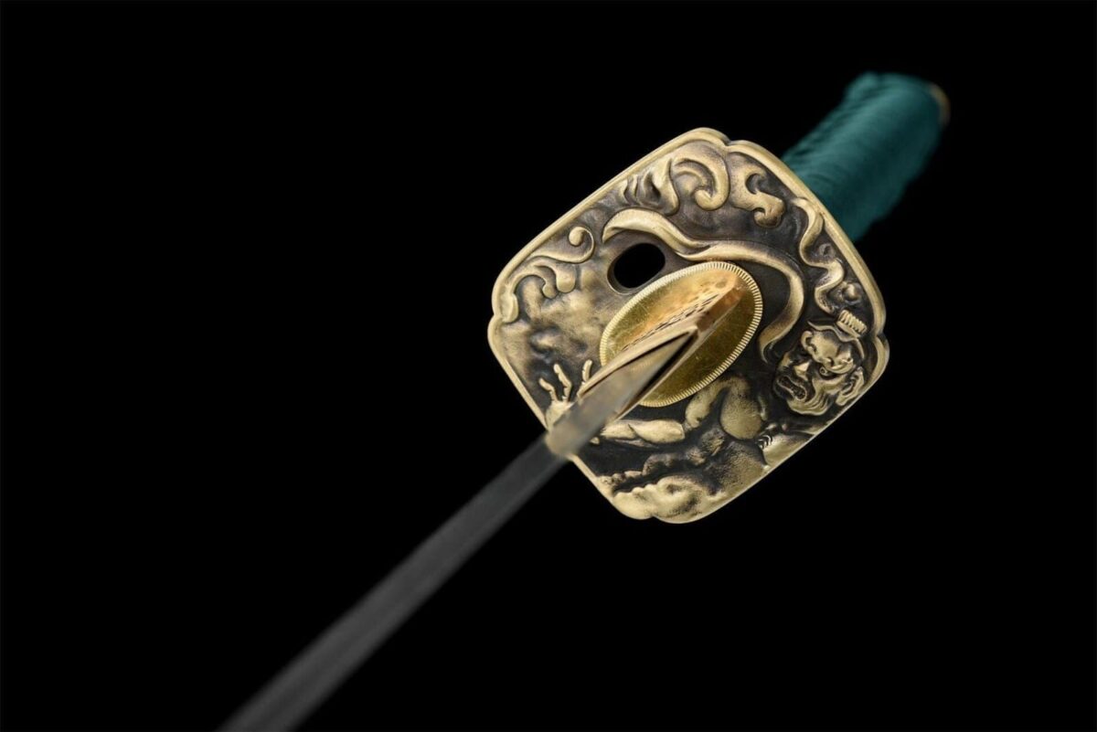 Katana Noir Et Vert