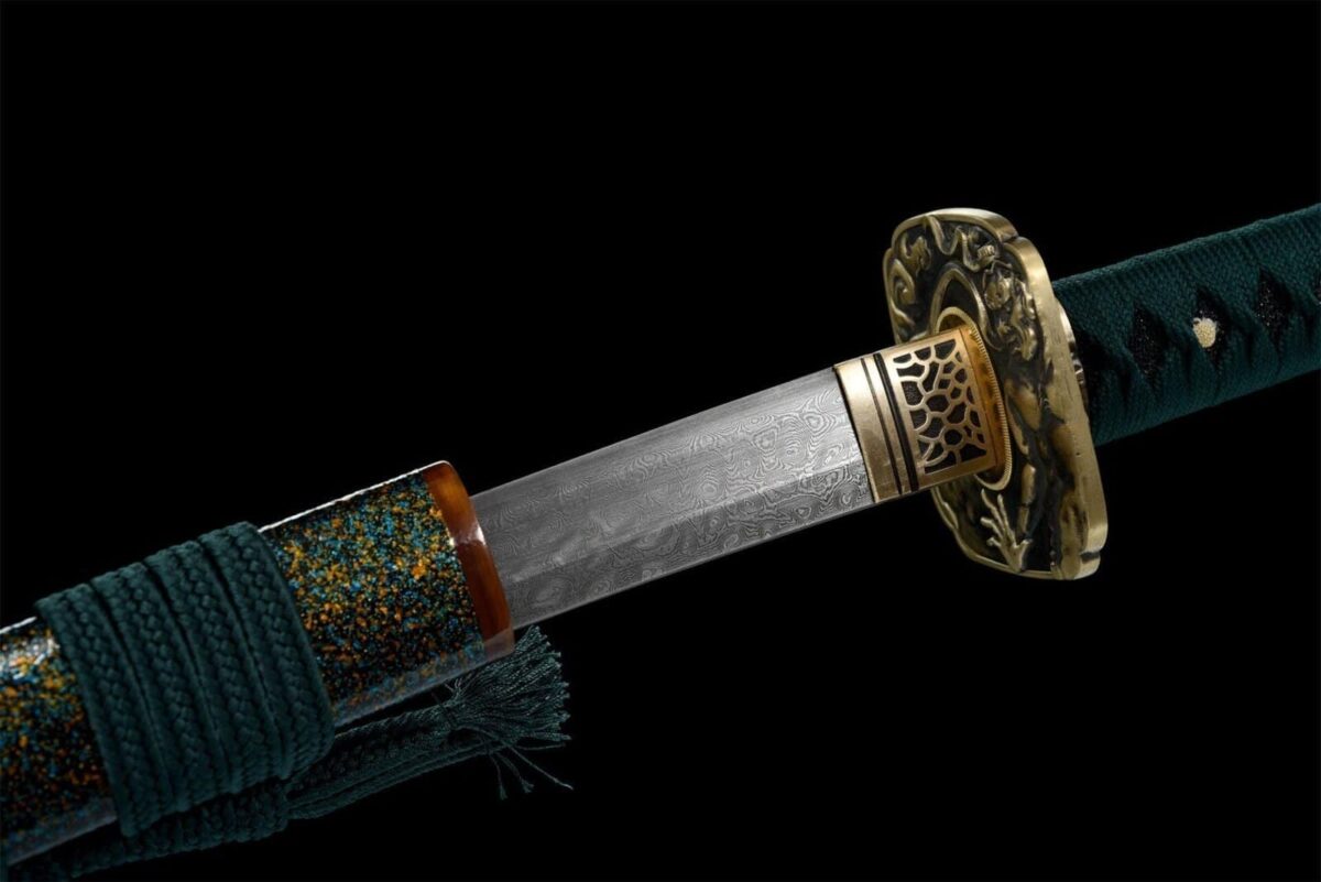 Katana Noir Et Vert
