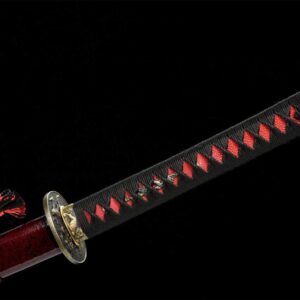 Katana Noire Et Rouge