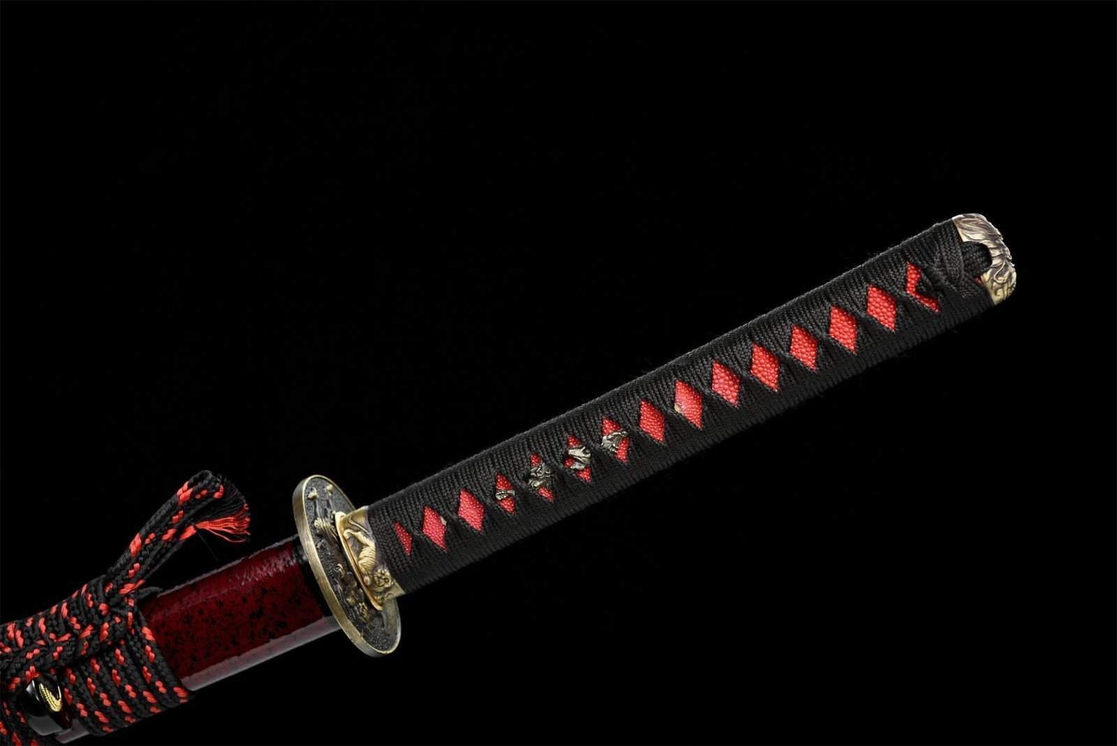 Katana Noire Et Rouge
