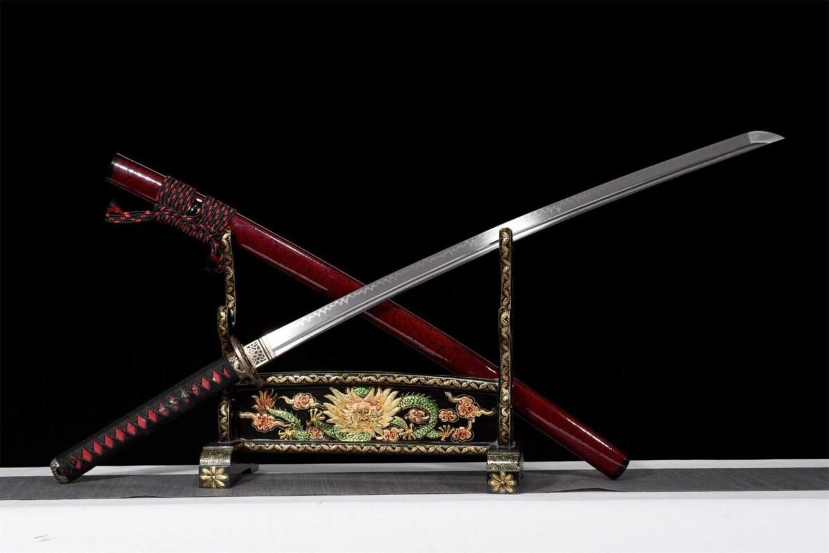 Katana Noire Et Rouge