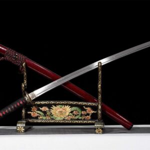 Katana Noire Et Rouge