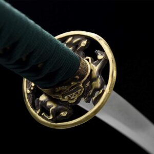 Katana Vert Et Noir