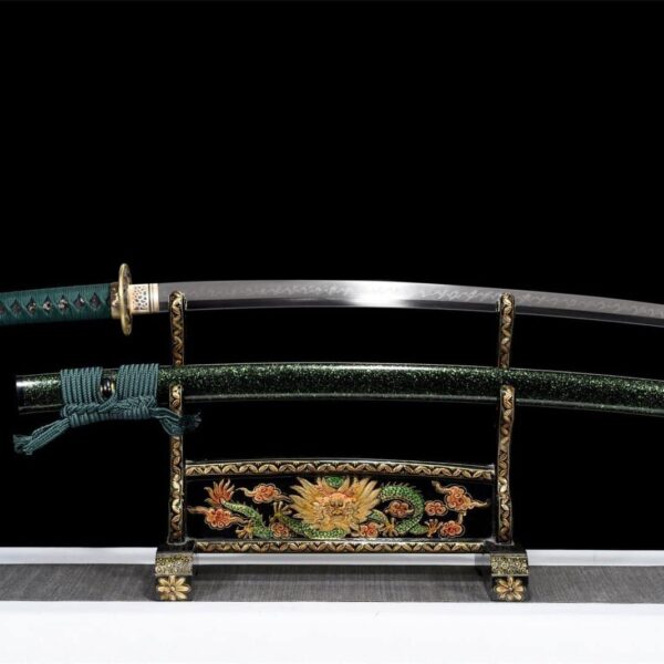 Katana Vert Et Noir