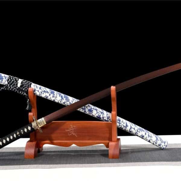 Katana à fleurs Cyan