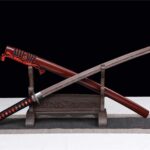 Réplique De Katana En Bois Rouge