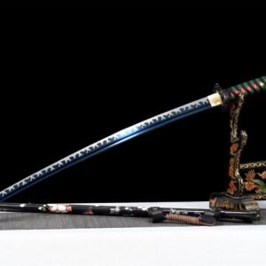 Sabre Japonais Lame Bleue Acier T10 Hamon Veritable