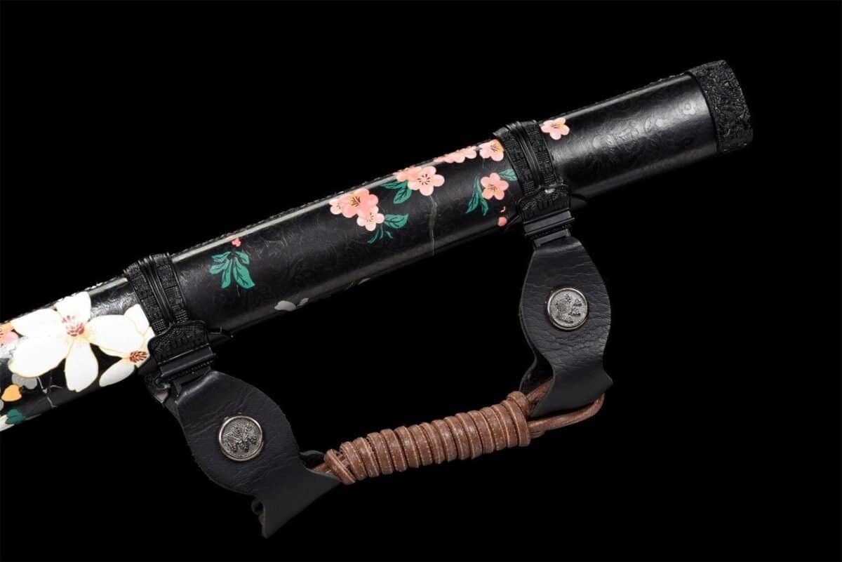 Sabre Japonais Lame Bleue Acier T10 Hamon Veritable