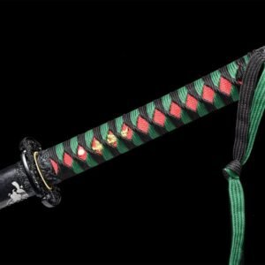 Sabre Japonais Lame Bleue Acier T10 Hamon Veritable