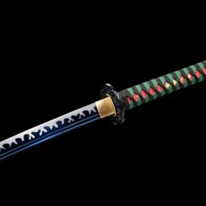 Sabre Japonais Lame Bleue Acier T10 Hamon Veritable