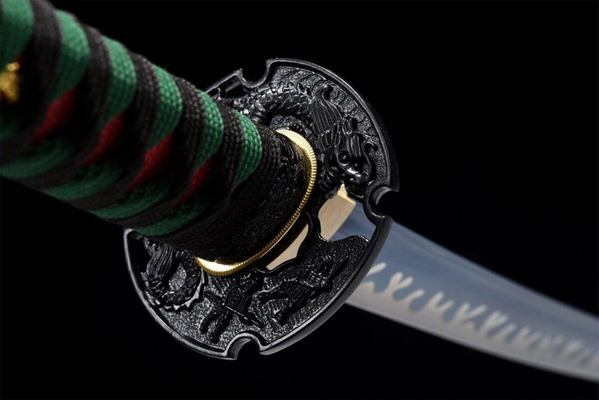 Sabre Japonais Lame Bleue Acier T10 Hamon Veritable