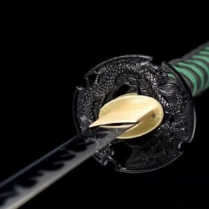 Sabre Japonais Lame Bleue Acier T10 Hamon Veritable