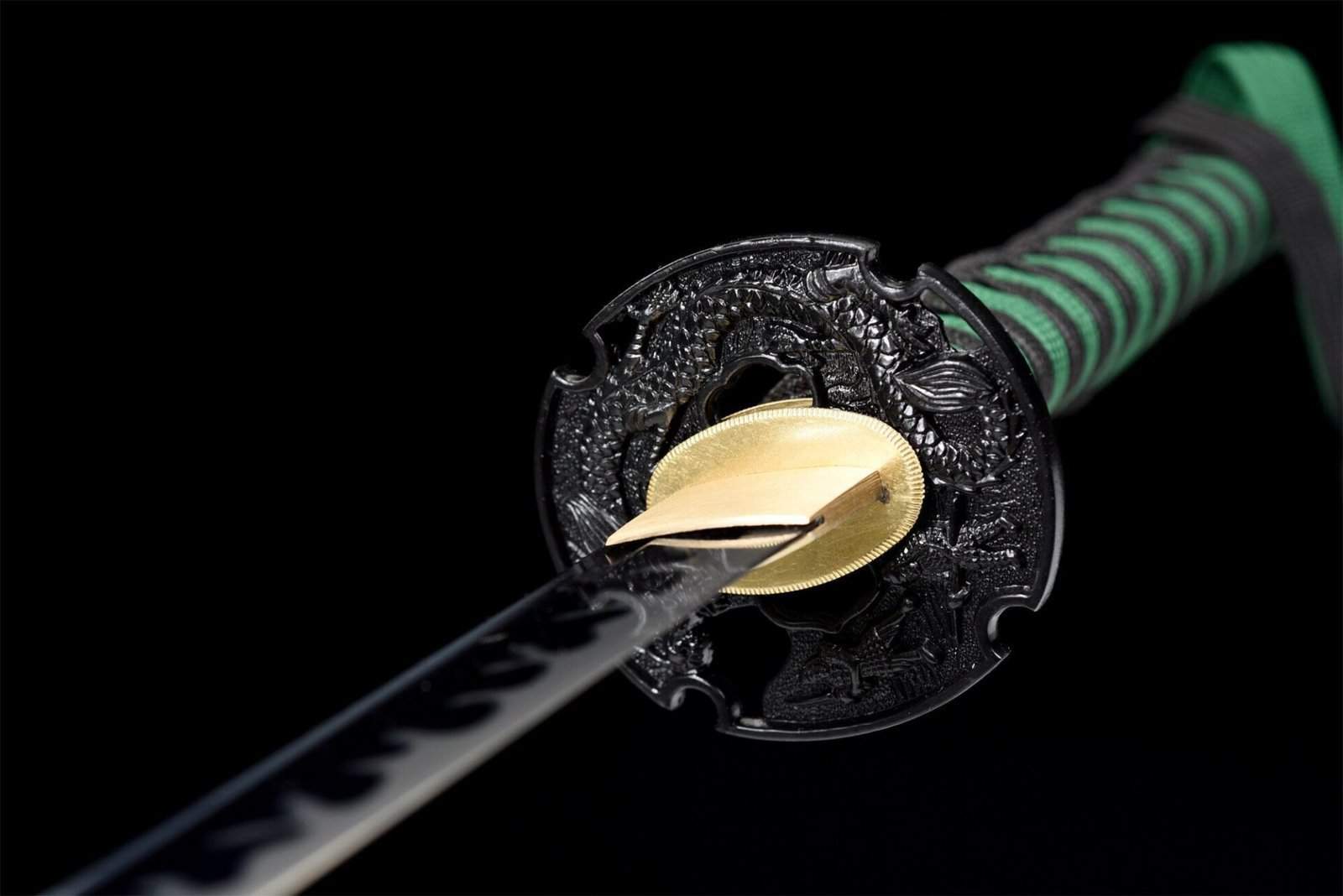 Sabre Japonais Lame Bleue Acier T10 Hamon Veritable