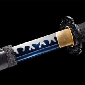 Sabre Japonais Lame Bleue Acier T10 Hamon Veritable