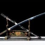 Sabre Japonais Lame Bleue Acier T10 Hamon Veritable