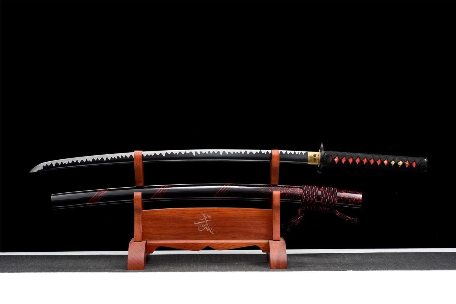 Sabre Japonais Noir et rouge