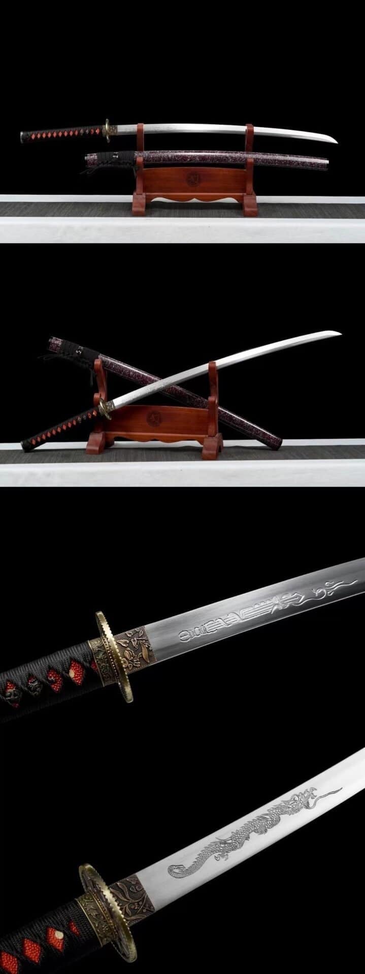 Tanto Et Wakizashi Rouge